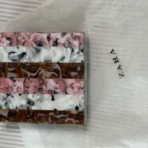 Zara Pink and Brown Elegant Clutch Wristlet